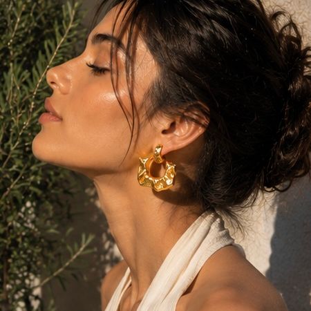 Boucles d’oreilles vintage en acier inoxydable pour femmes