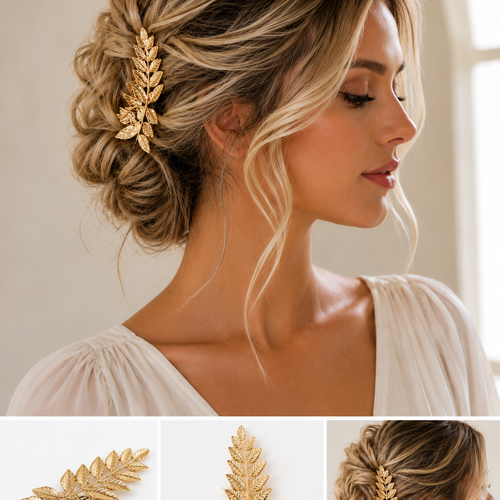 Accessoire Cheveux Rétro Doré