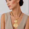 Collier pendentif  double rond