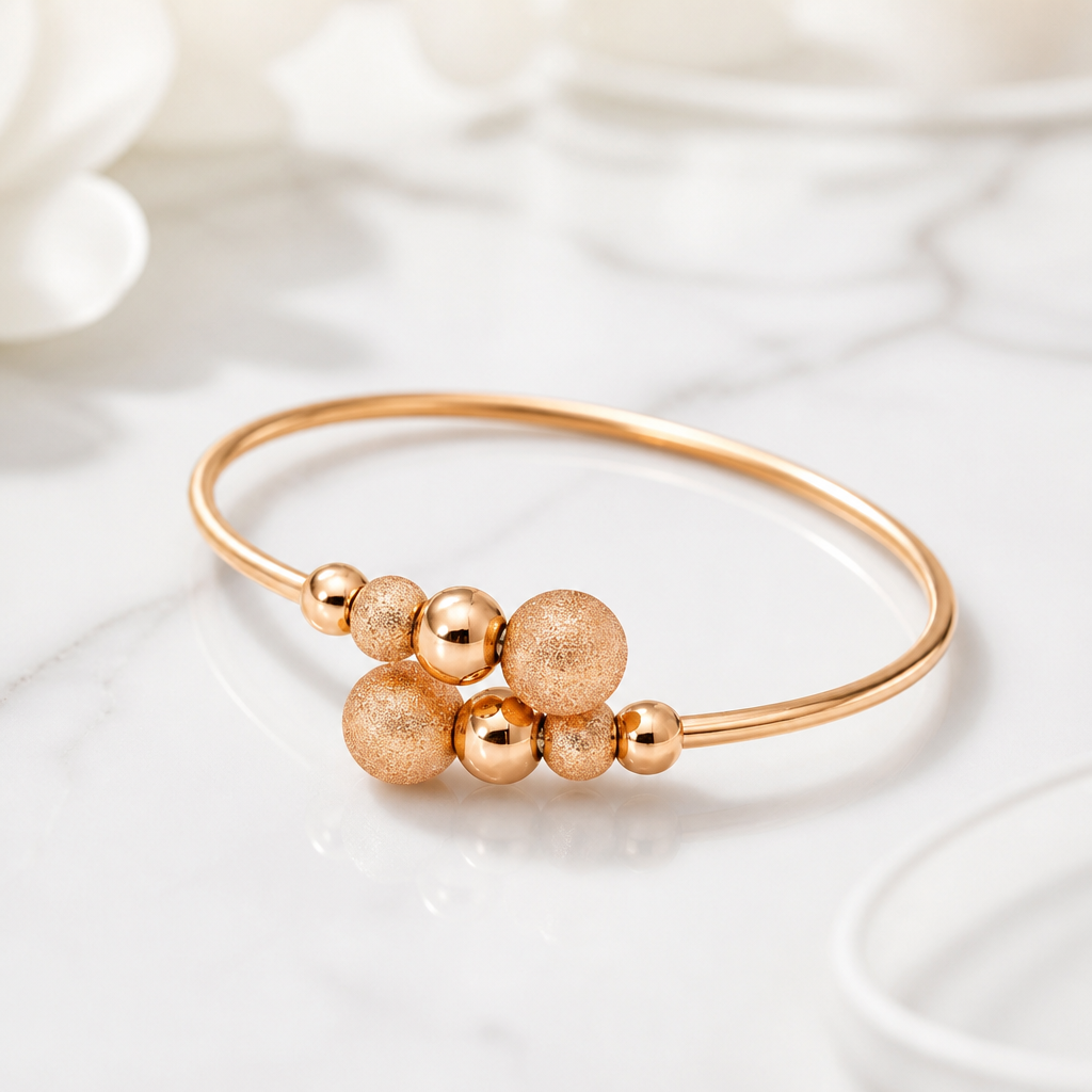 Bracelet perlé en acier inoxydable