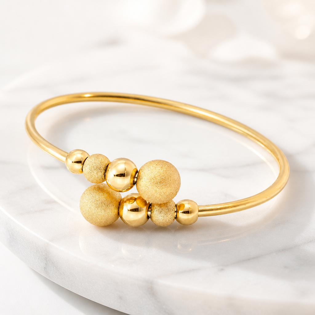 Bracelet perlé en acier inoxydable