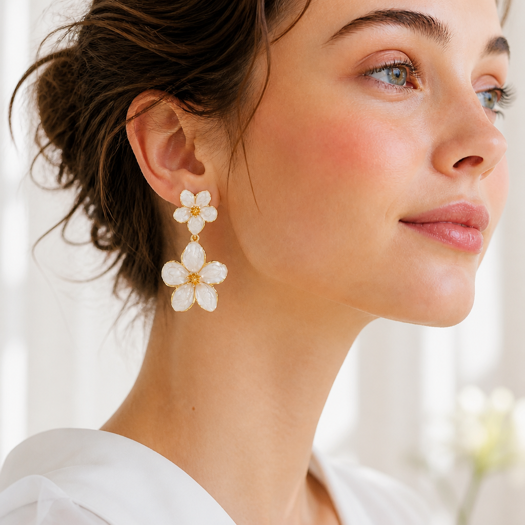 Nouvelles boucles d’oreilles à fleurs